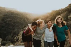 Group of Women hiking in aurora co