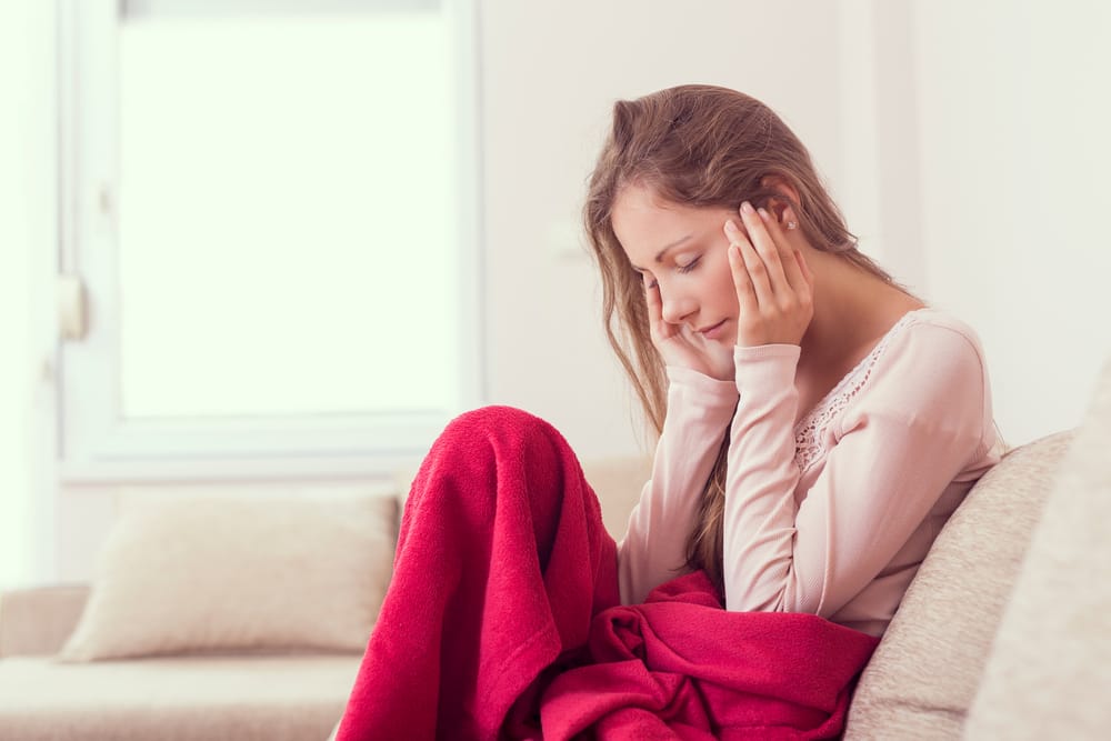 girl having a headache