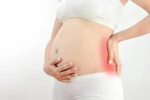 Pregnant woman in pain