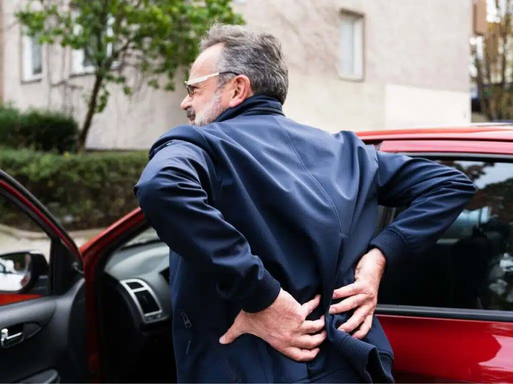 back pain for a common car crash injuries